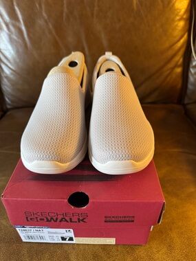 Skechers Go Walk Slip-On Loafers in Neutral Beige